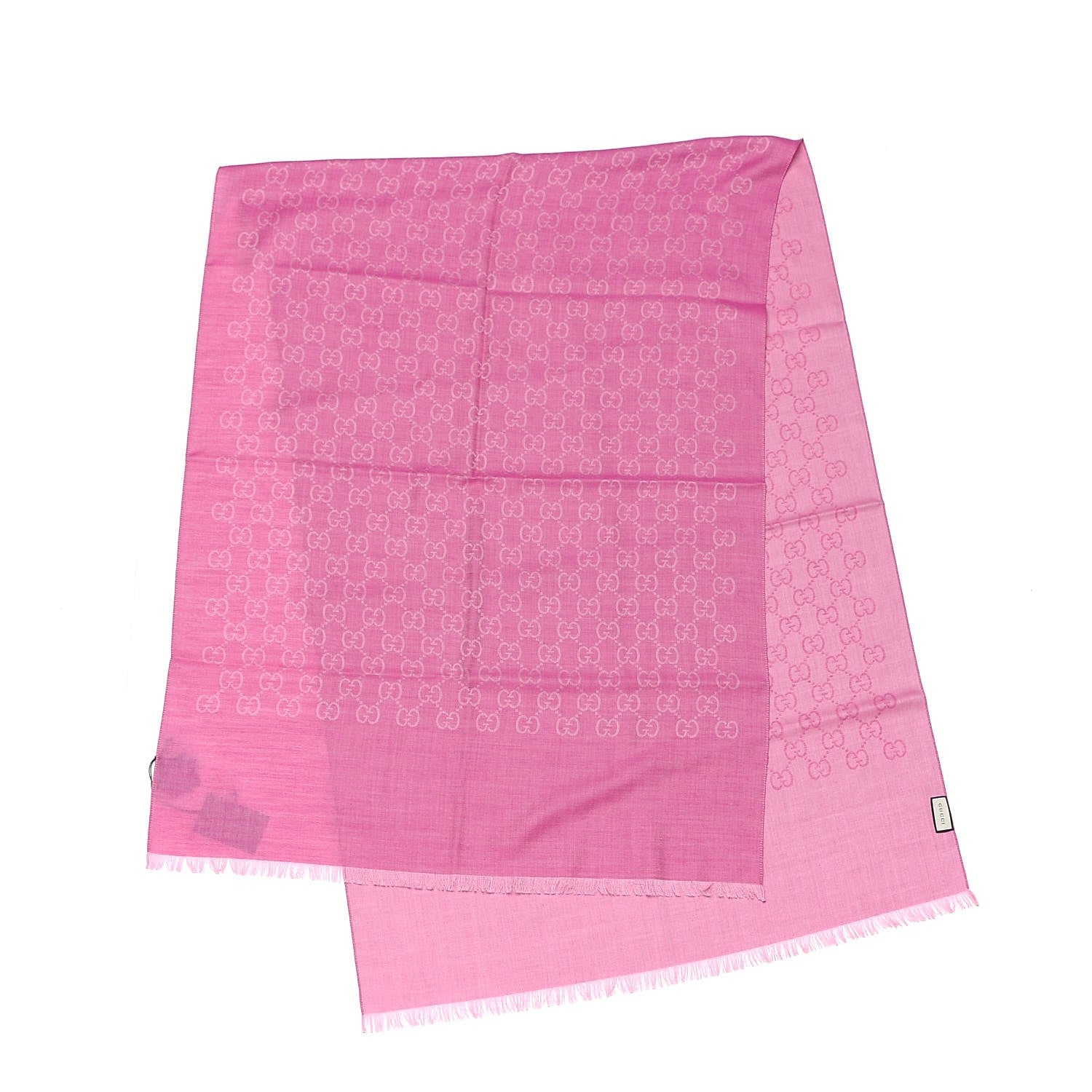 Gucci Wool Silk GG Monogram GGNat Scarf Roseate 3 of 5