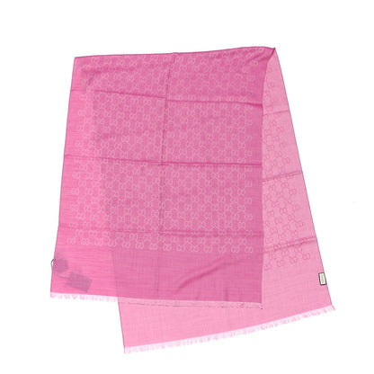 Gucci Wool Silk GG Monogram GGNat Scarf Roseate 3 of 5