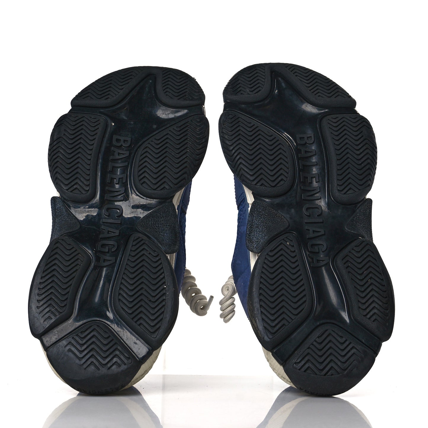 Mesh Nubuck Mens Triple S Sneakers 41 Navy Gris