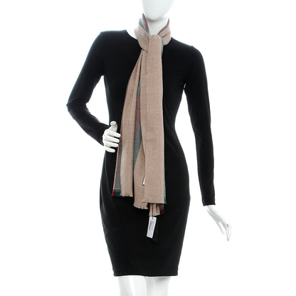Gucci Wool Junweb Scarf Sand Bordeaux 2 of 5