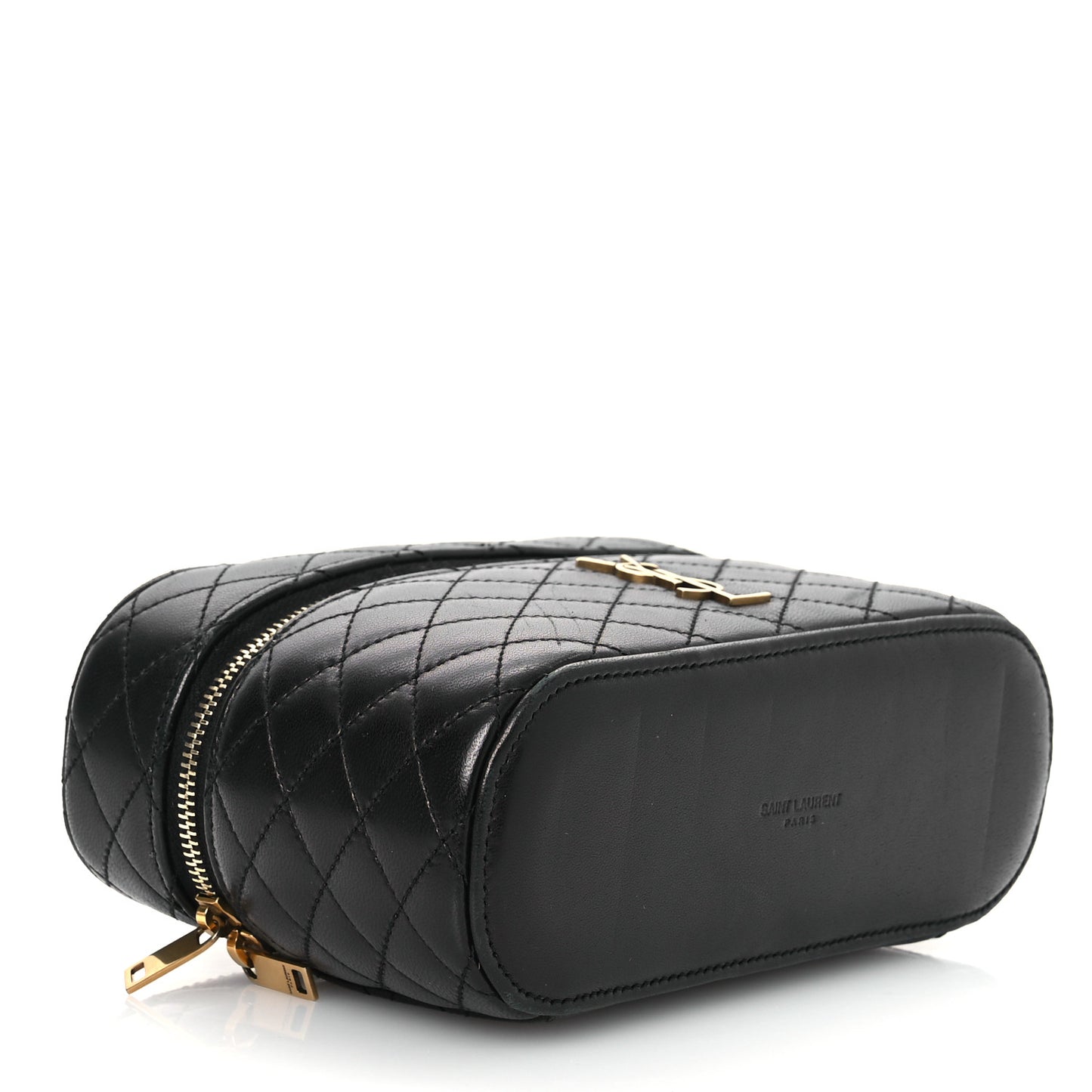Lambskin Quilted Mini Gaby Vanity Case Black