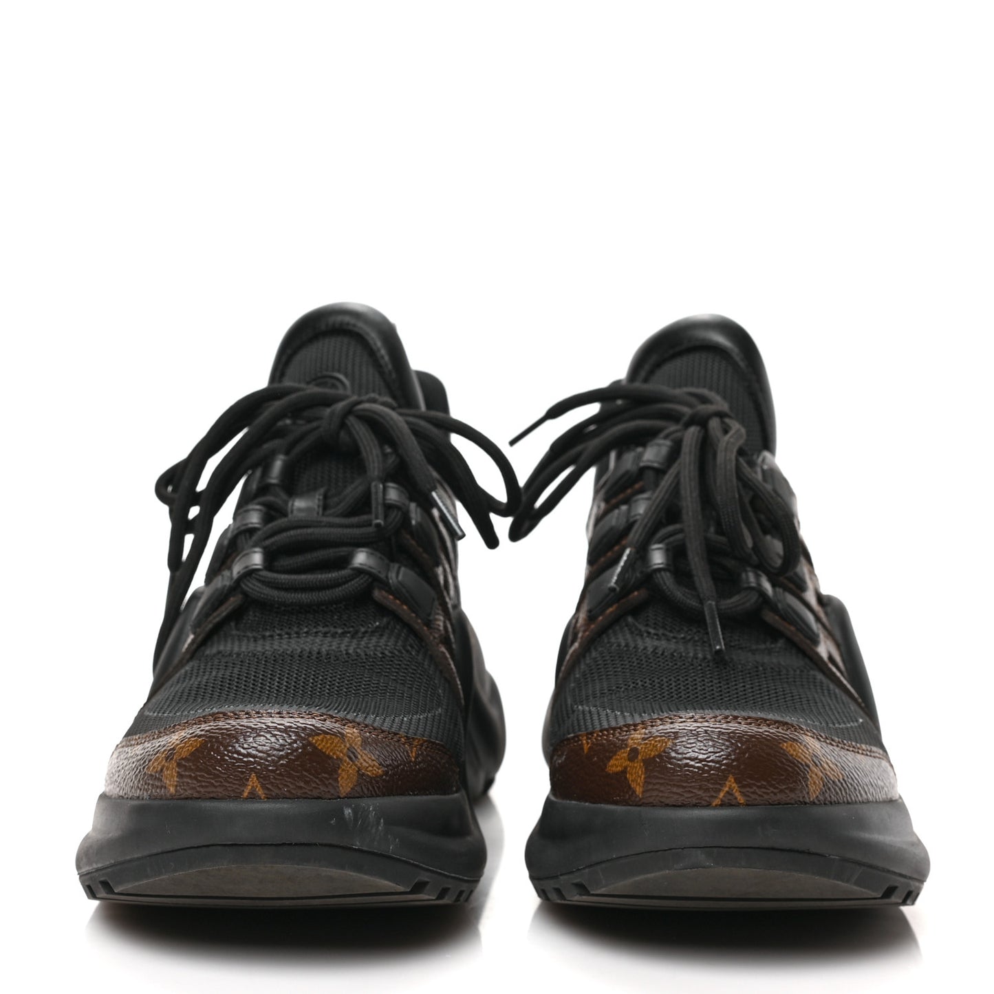 Calfskin Patent Monogram LV Archlight Sneakers 38 Black