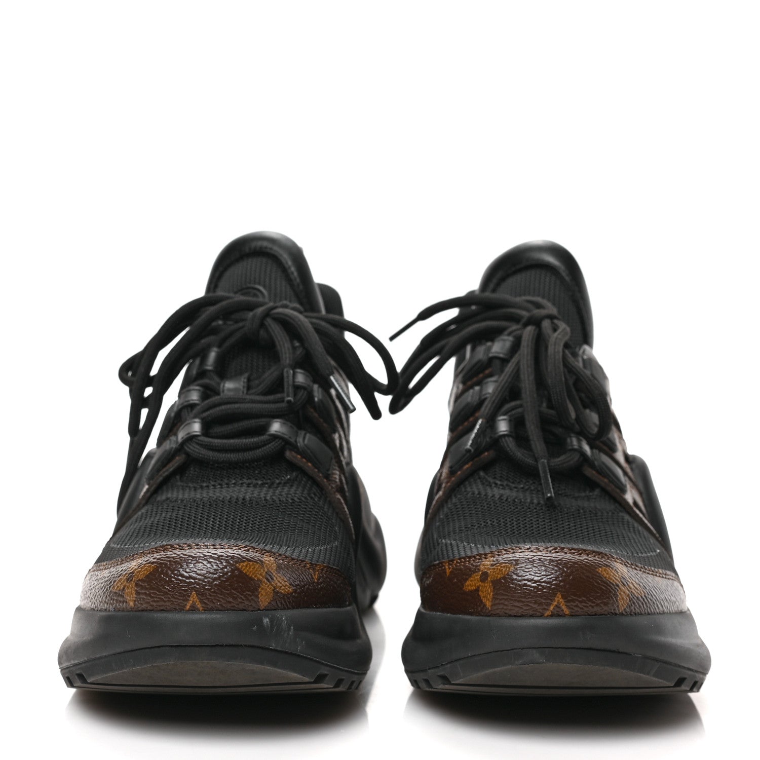 Louis Vuitton Calfskin Patent Monogram LV Archlight Sneakers 38 Black 2 of 7