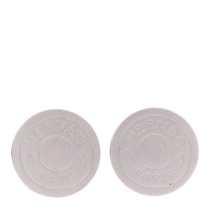 Hermes Palladium Clou De Selle Clip On Earrings 1 of 4