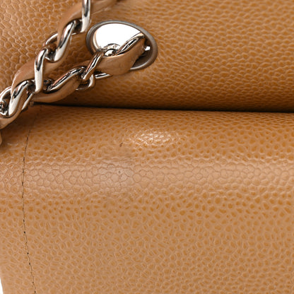 Chanel Caviar Quilted Medium Double Flap Beige 13 of 17
