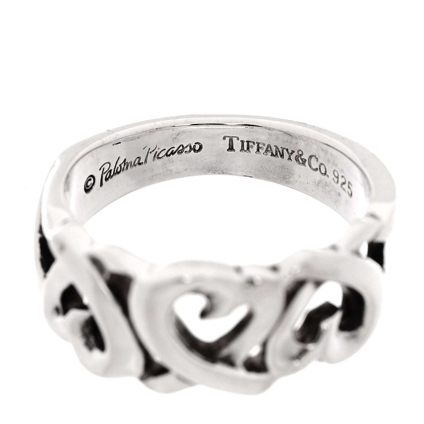 Sterling Silver Paloma Picasso Loving Heart Band Ring 50 5.25