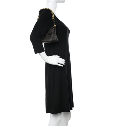 Fendi Zucchino Spalmati Forever Mini Mama Baguette Moro Black 2 of 14