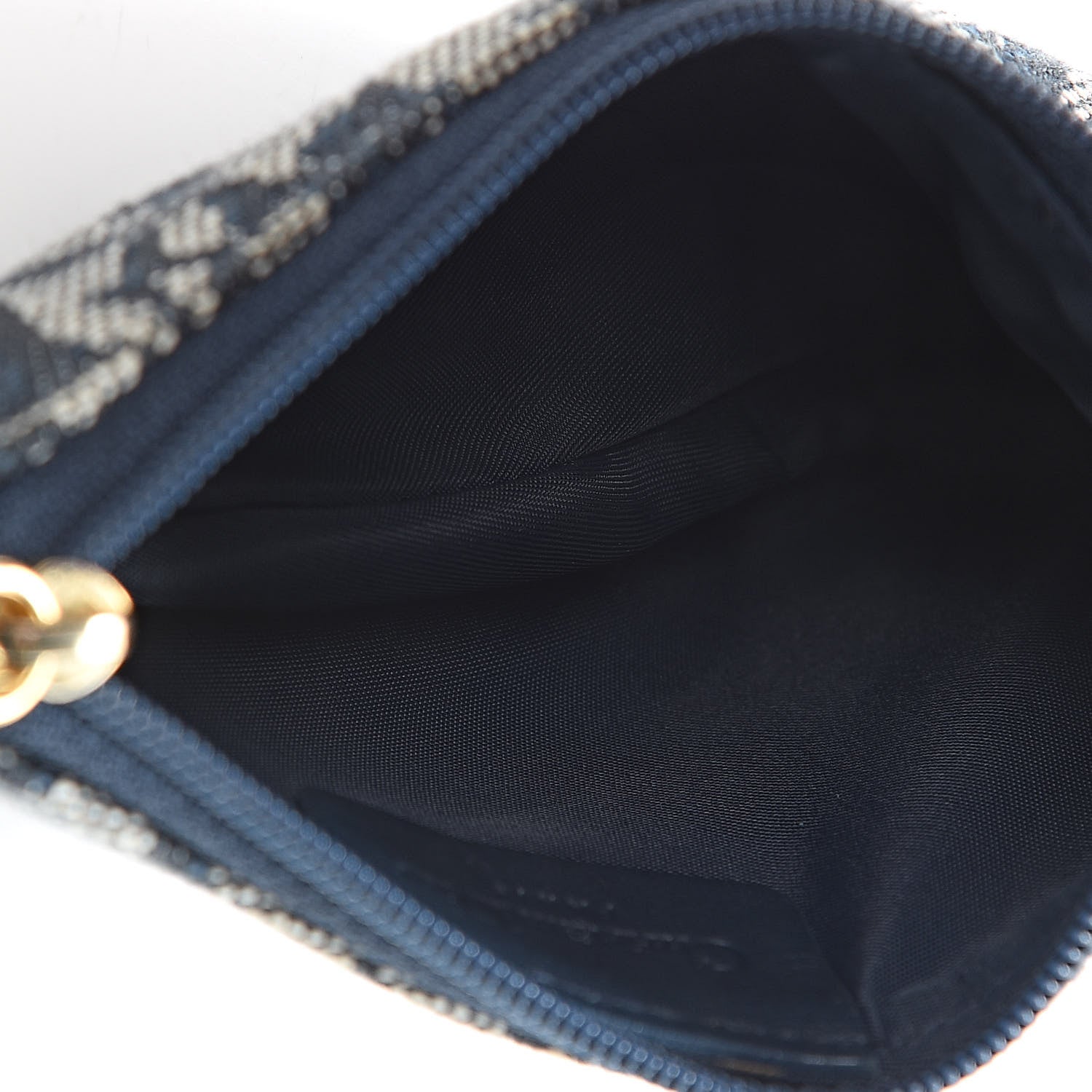 Christian Dior Monogram Saddle Coin Purse Navy 5 of 7