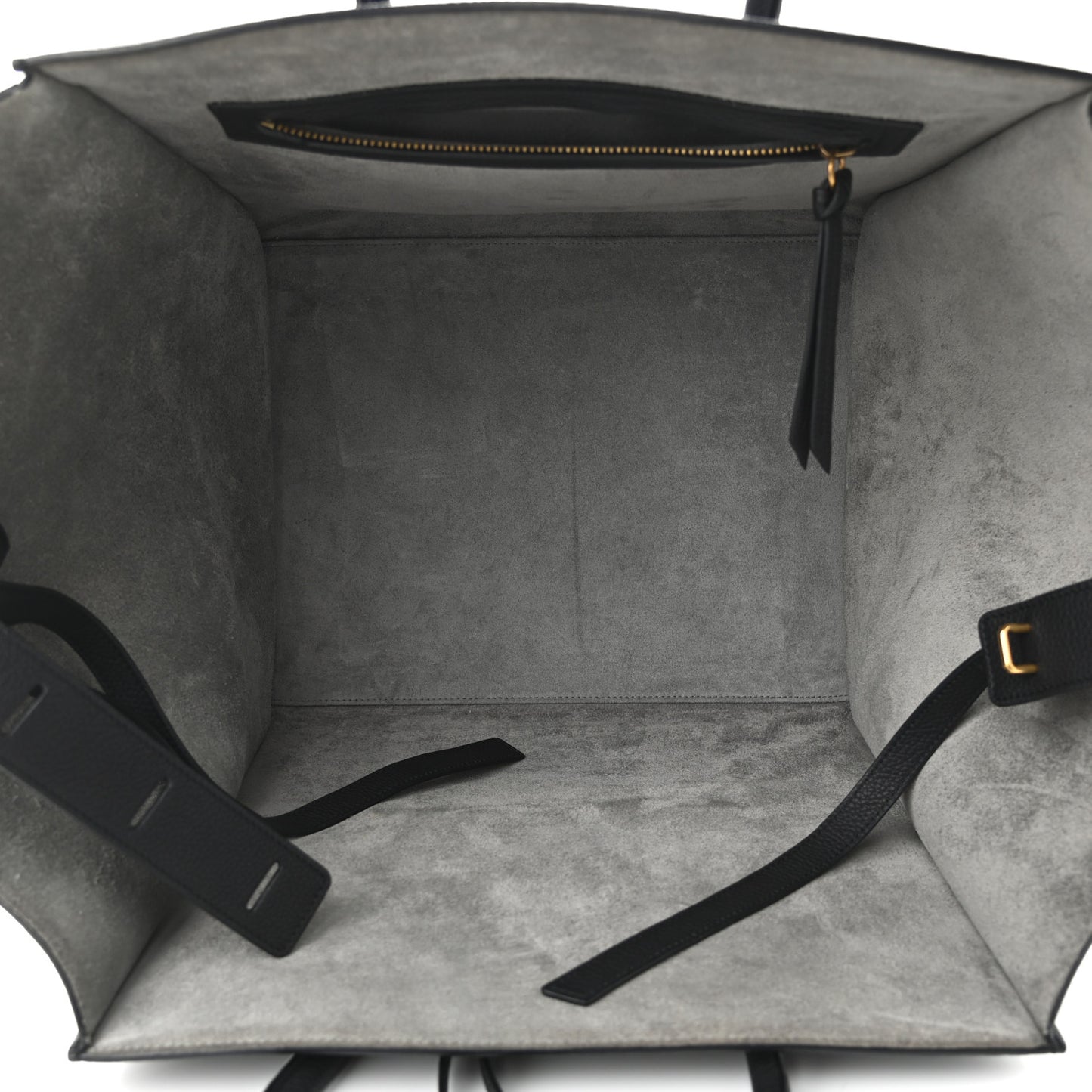 Grained Calfskin Medium Phantom Luggage Black