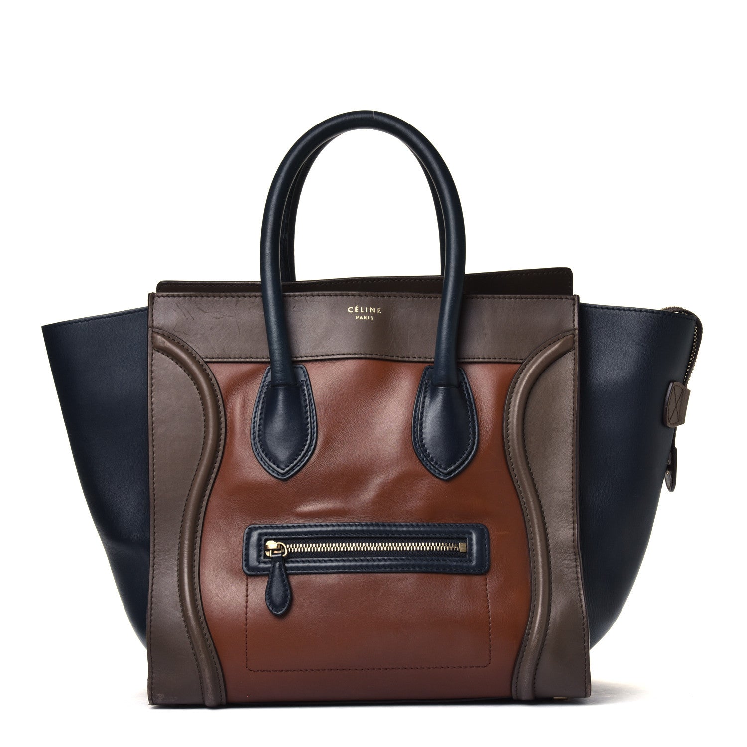 Celine Satin Calfskin Mini Tri-Color Luggage Camel 1 of 4