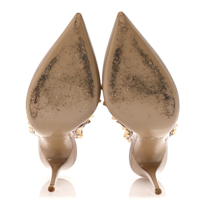 Valentino Garavani Patent Nappa Rockstud Ankle Strap 100mm Pumps 39.5 Poudre 6 of 8