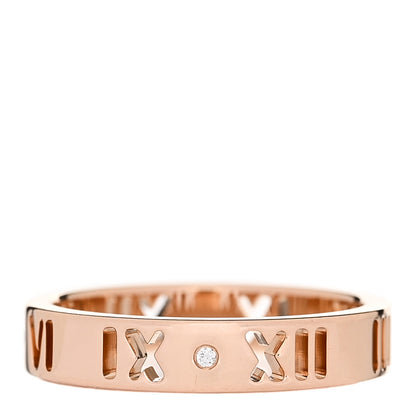 Tiffany 18K Rose Gold Diamond Atlas Pierced Ring 47 4.25 1 of 4