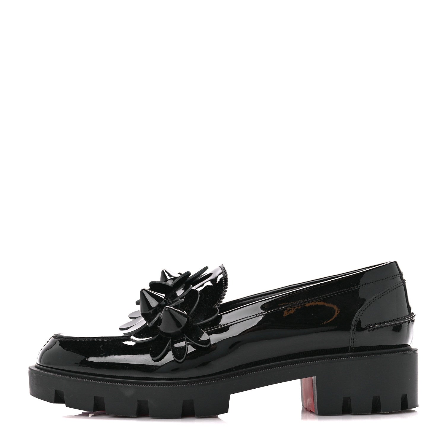 Christian Louboutin Patent Daisy Loafers 38 Black 1 of 9
