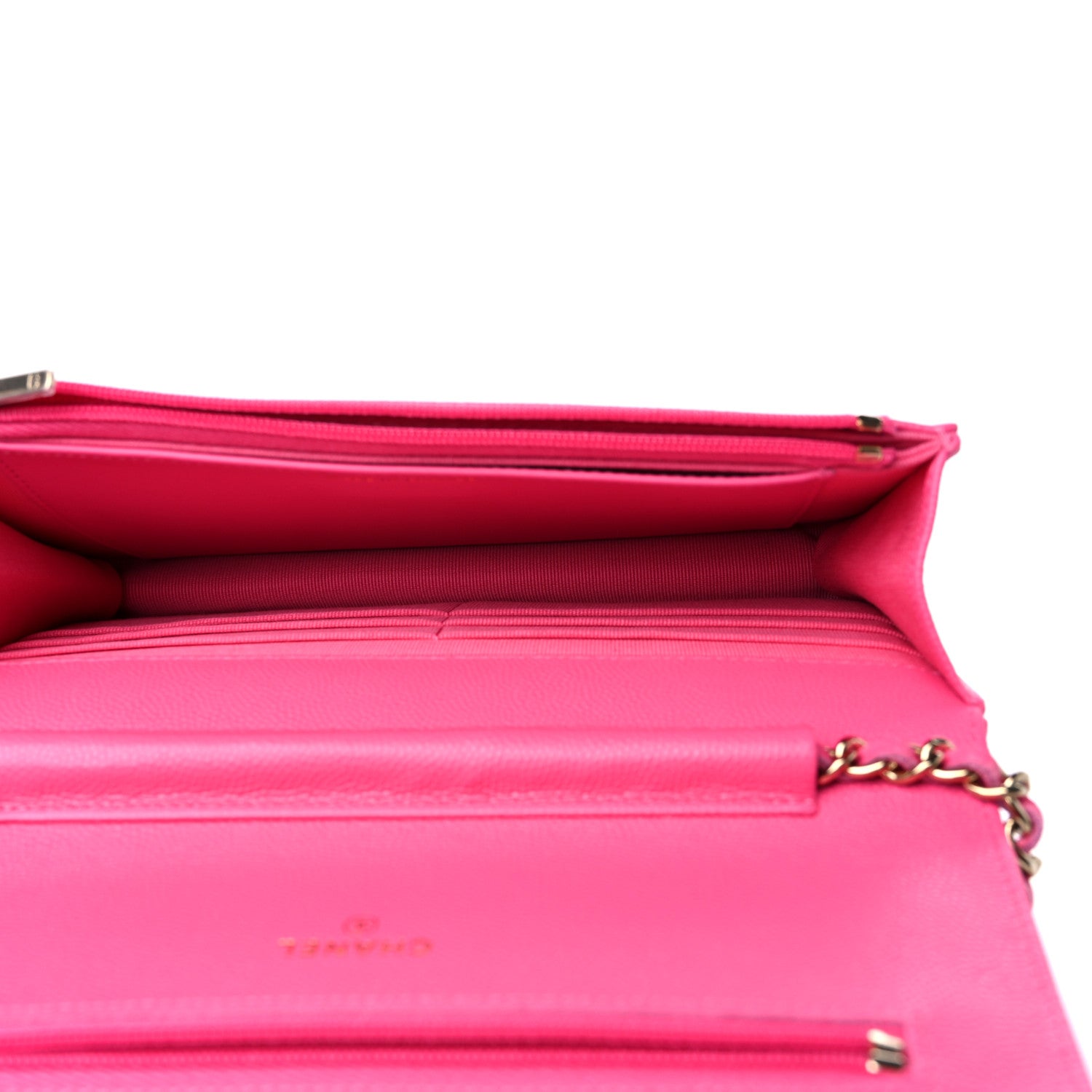 Chanel Caviar Quilted Wallet On Chain WOC Rose 5 of 10