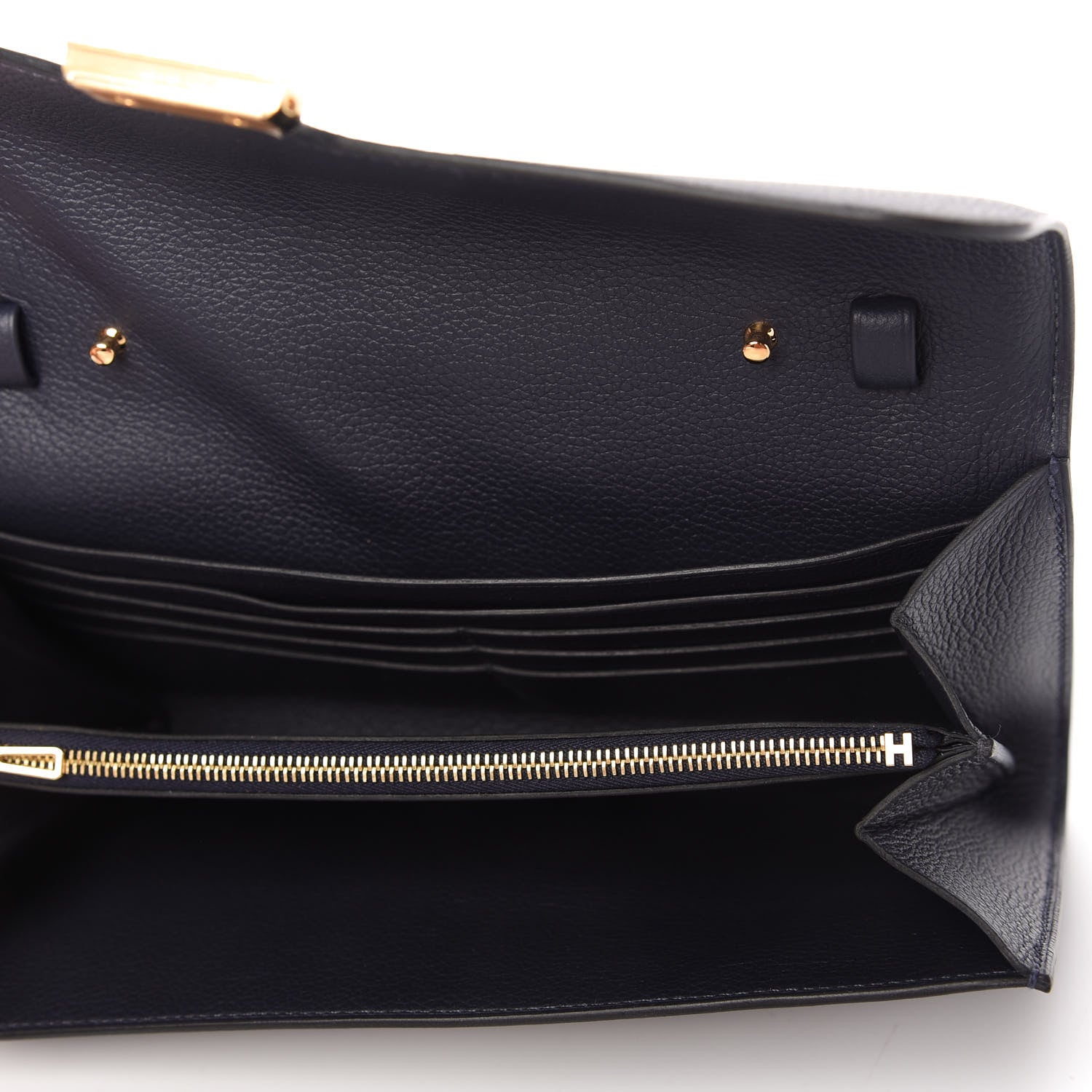 Hermes Evercolor Constance Wallet To Go Bleu Nuit 5 of 10