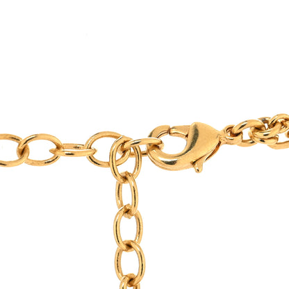 Christian Dior Crystal Petit CD Double Chain Necklace Gold 4 of 5