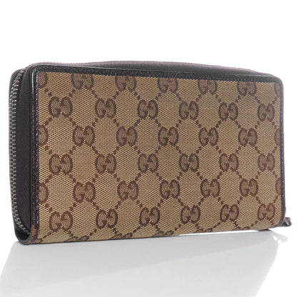 Gucci Monogram Metal Bar Zip Around Wallet Dark Brown 3 of 9