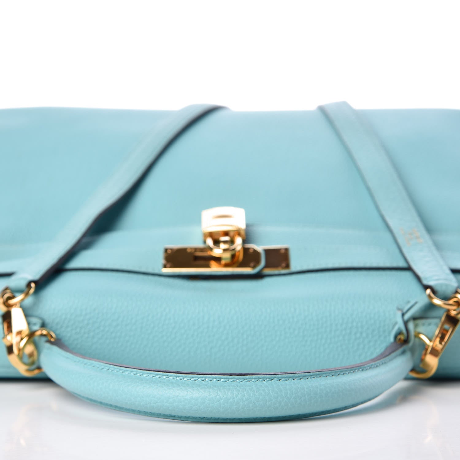 Hermes Togo Kelly Retourne 32 Bleu Atoll 31 of 33