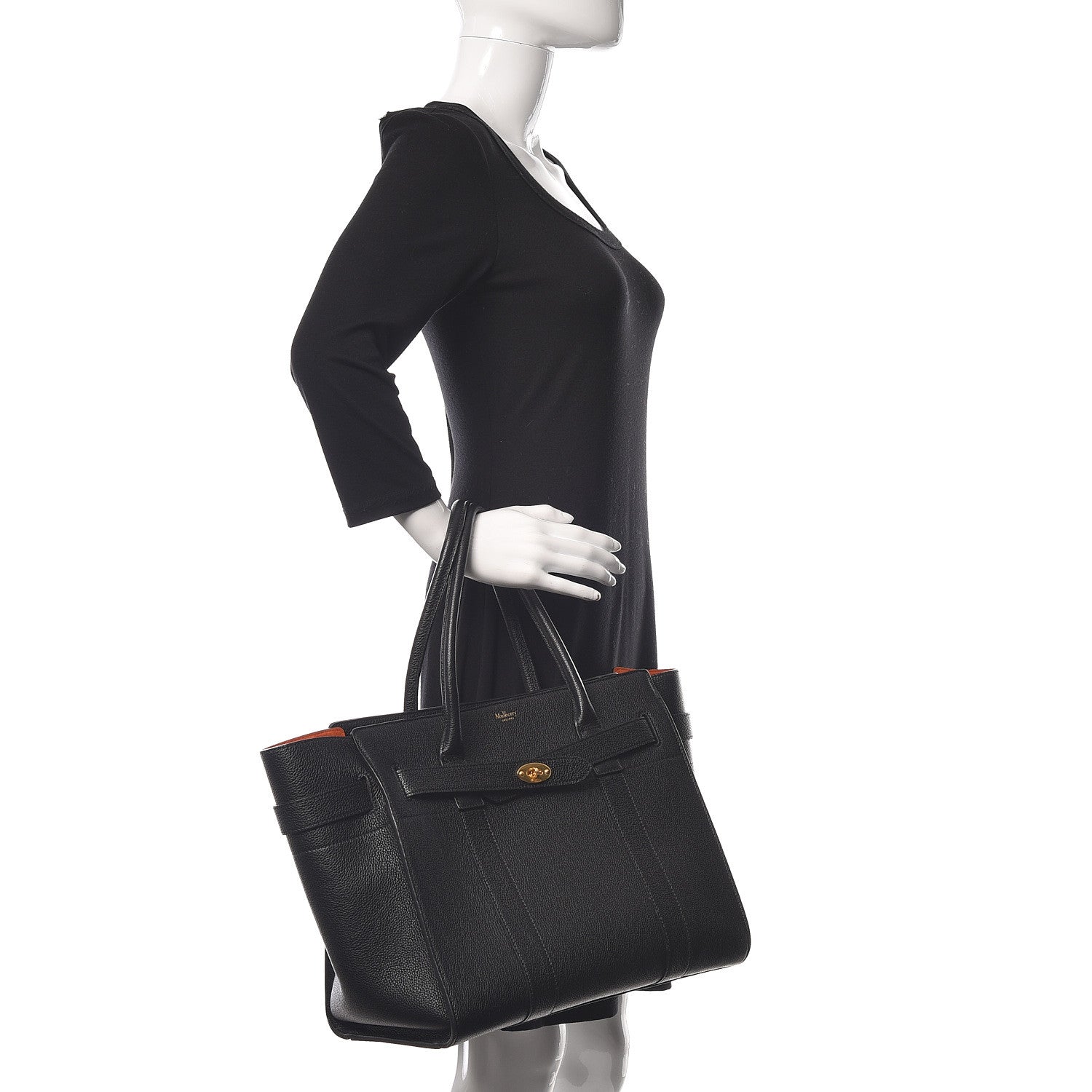 Mulberry Classic Grain Bayswater Zip Tote Black 2 of 32
