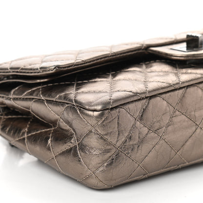 Chanel Metallic Aged Calfskin Quilted 2.55 Reissue 226 Flap Pewter 17 of 20