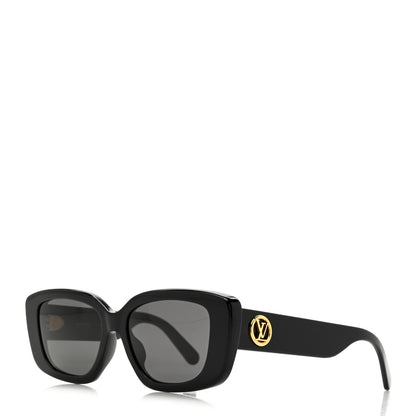 Louis Vuitton Acetate LV Circle Large Cat Eye Sunglasses Z2642U Black 1 of 7