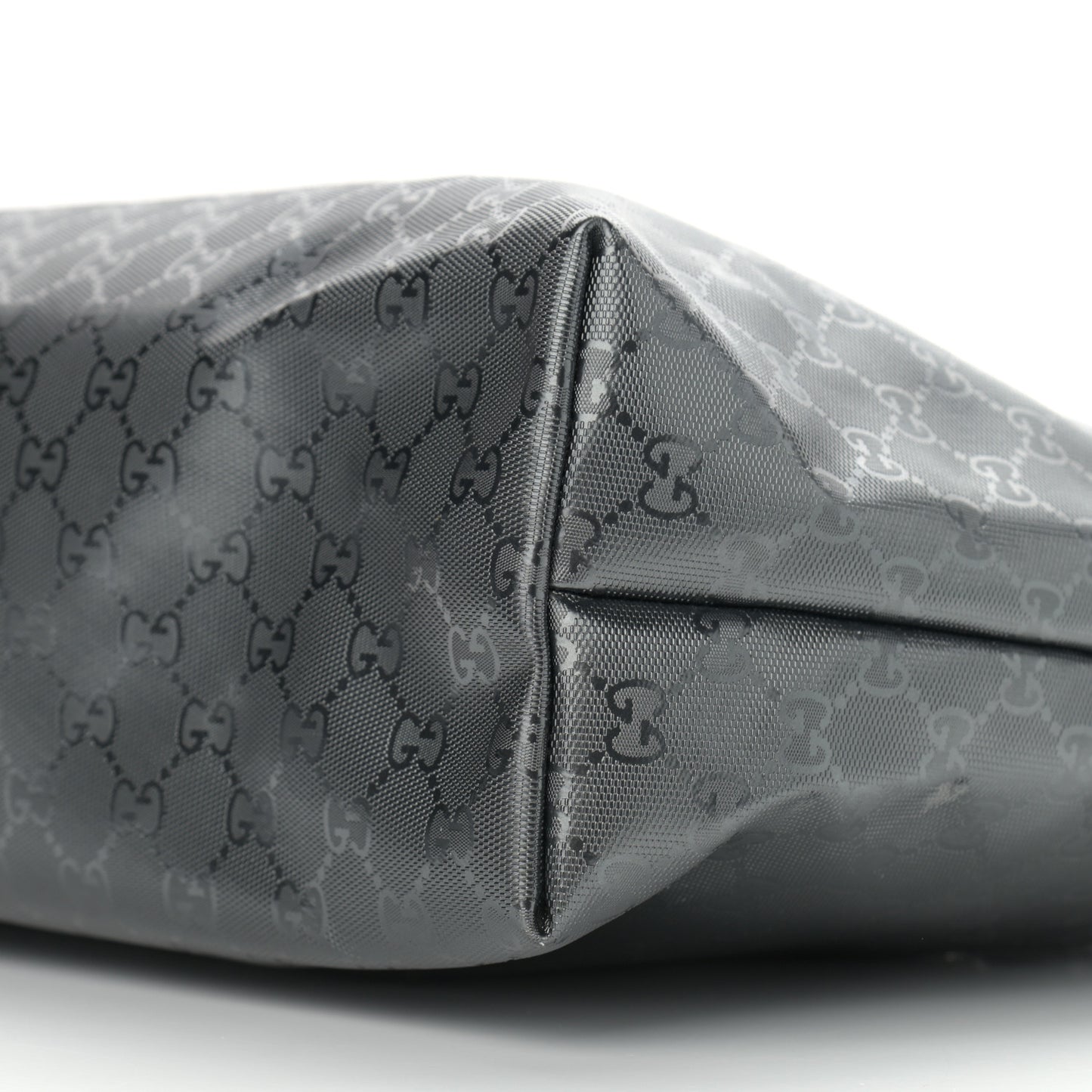 Imprime Monogram Large Zippered Shopping Tote Pewter