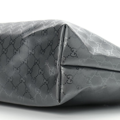 Gucci Imprime Monogram Large Zippered Shopping Tote Pewter 9 of 10