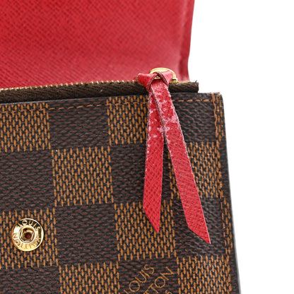 Louis Vuitton Damier Ebene Victorine Wallet Red 9 of 11