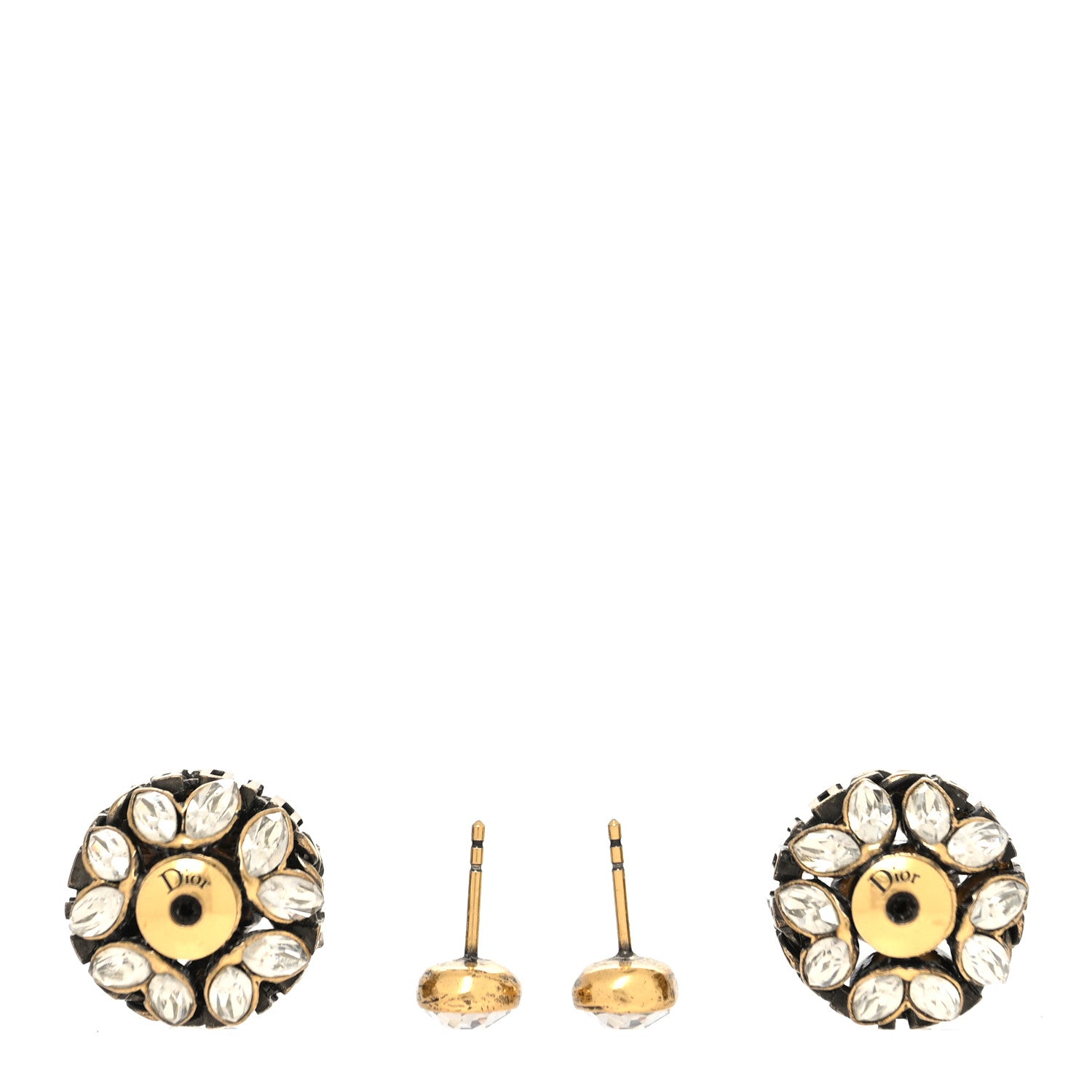 Christian Dior Crystal Dior Tribales Earrings Gold 3 of 4