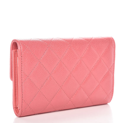 Chanel Caviar Quilted Medium Flap Wallet Pink 3 of 9