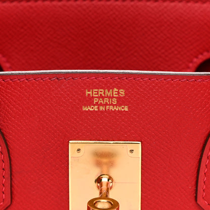 Hermes Epsom Birkin 30 Rouge Casaque 6 of 10