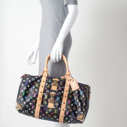 Louis Vuitton Monogram Multicolor Keepall 45 Black 2 of 10