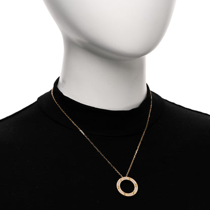 Cartier 18K Yellow Gold Diamond LOVE Paved Necklace 2 of 6
