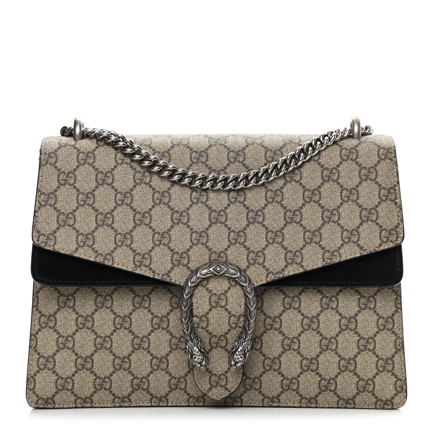 GG Supreme Monogram Medium Dionysus Shoulder Bag Black