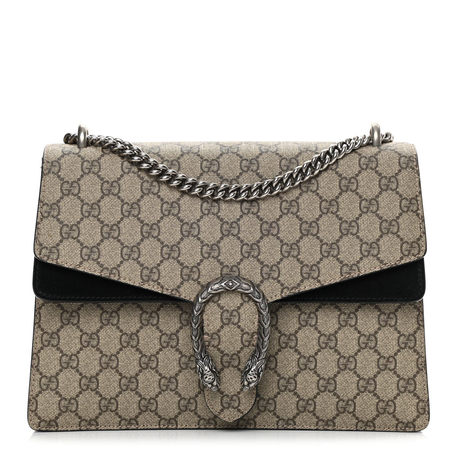 Gucci GG Supreme Monogram Medium Dionysus Shoulder Bag Black 1 of 18