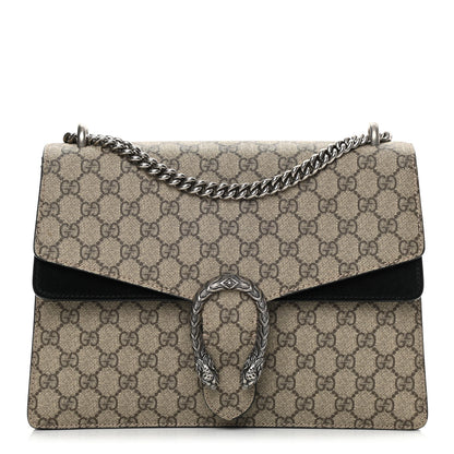 Gucci GG Supreme Monogram Medium Dionysus Shoulder Bag Black 1 of 18