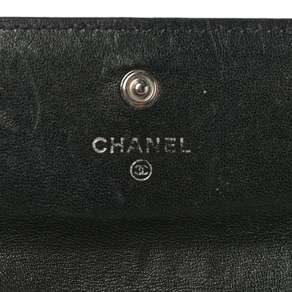 Chanel Lambskin Camellia Embossed Wallet on Chain WOC Black 5 of 29