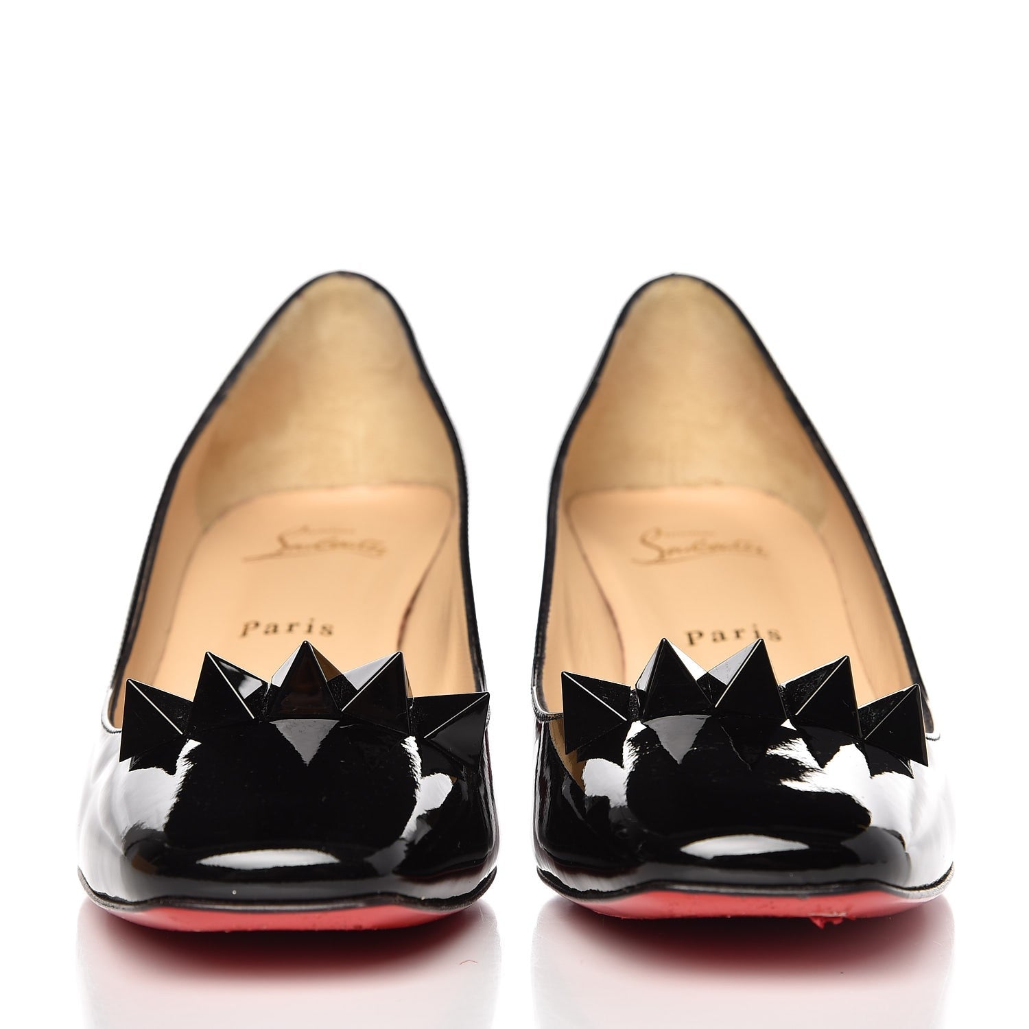 Christian Louboutin Patent Pyramidame 45 Pumps 39.5 Black 2 of 10