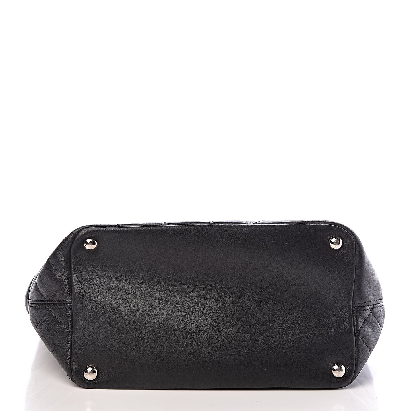 Calfskin Quilted Medium Cambon Tote Black
