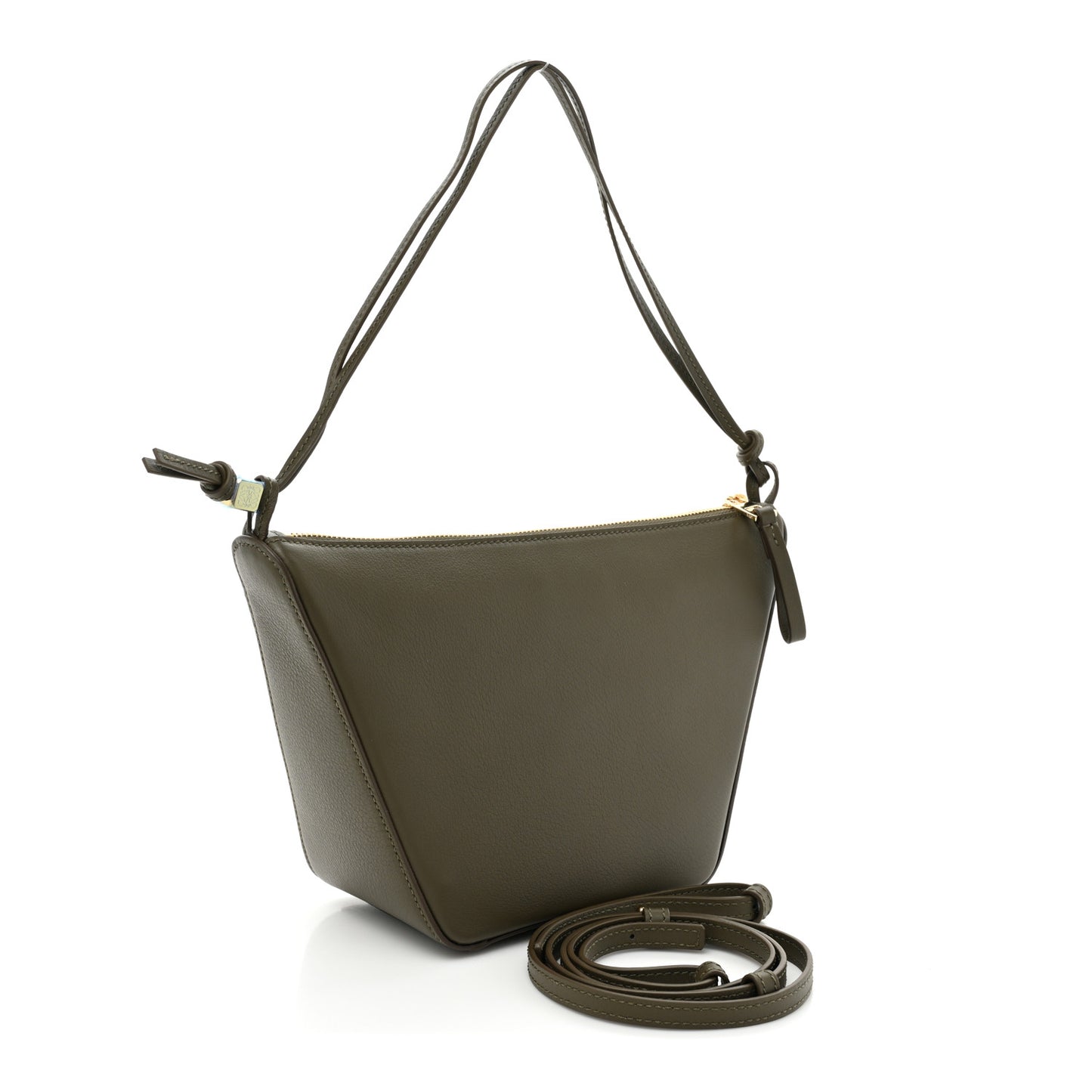 Calfskin Mini Hammock Hobo Vintage Khaki
