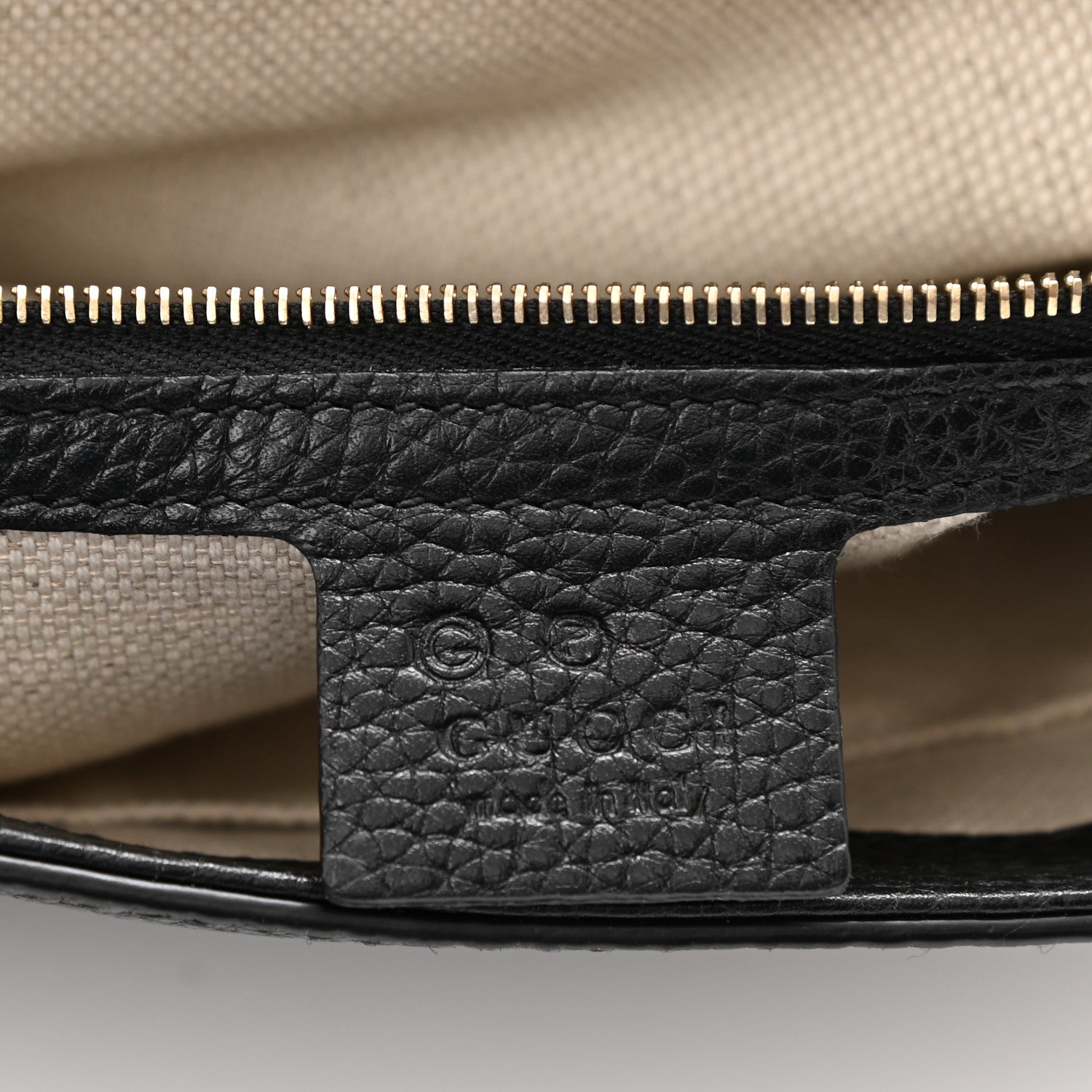 Gucci Pebbled Calfskin Medium Soho Flap Crossbody Black 6 of 11