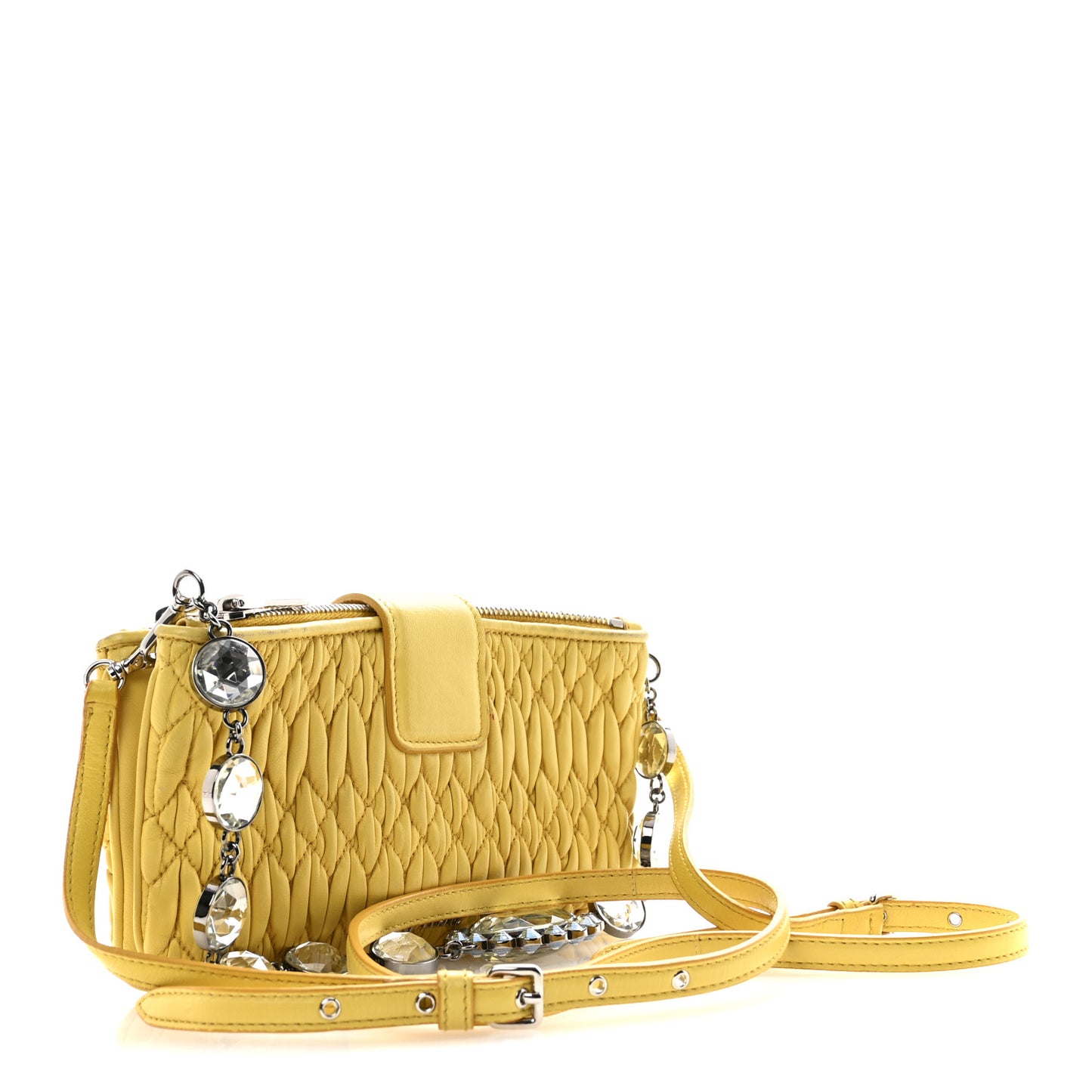 Nappa Matelasse Crystal Clutch Sole