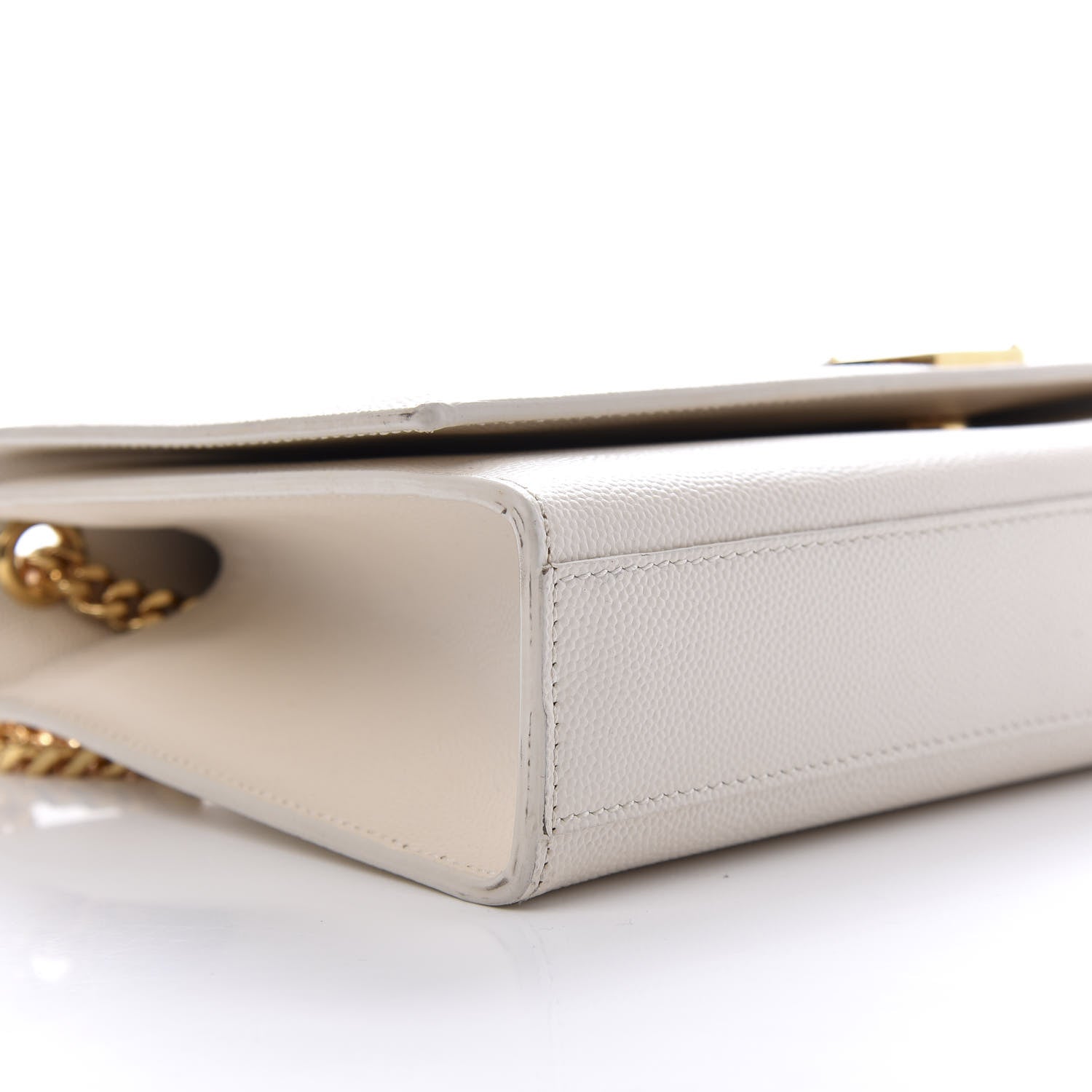 Saint Laurent Grain De Poudre Medium Classic Monogram Kate Satchel Porcellana 8 of 10