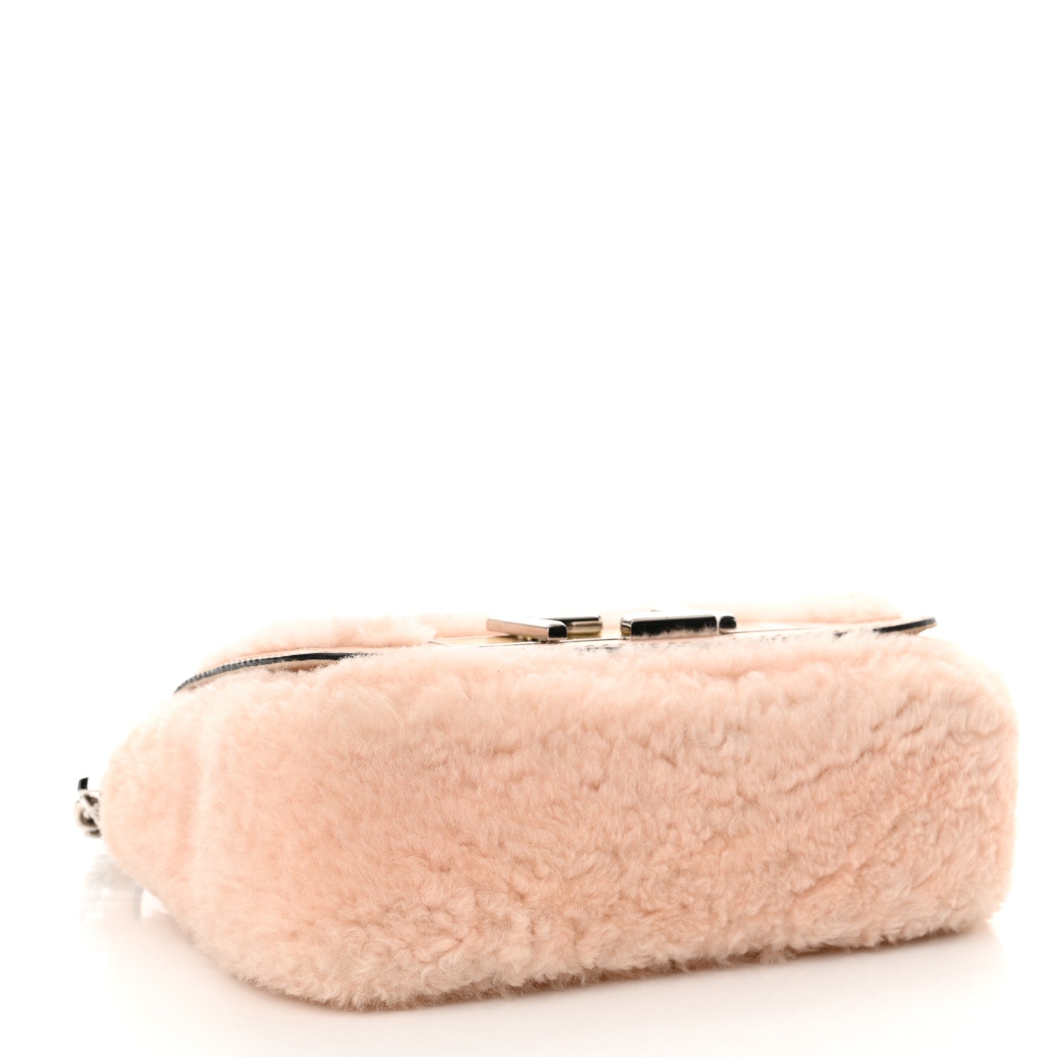 Fendi Shearling Vitello Dolce 3Baguette Shoulder Bag Pink 4 of 13