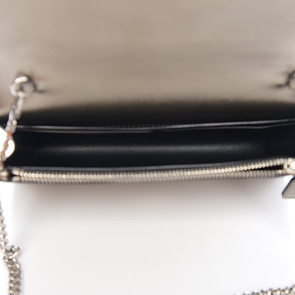 Saint Laurent Grain De Poudre Classic Monogram Kate Tassel Chain Wallet Piombo 4 of 9