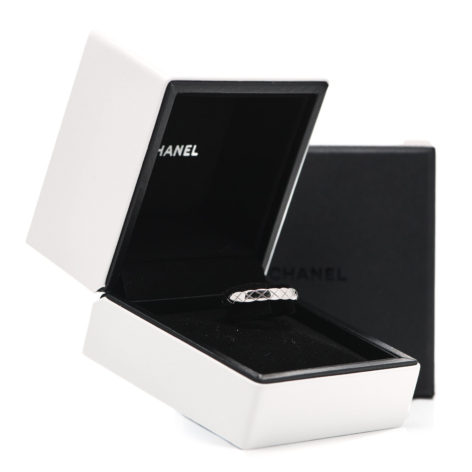 Chanel 18K White Gold Mini Coco Crush Ring 55 7.25 6 of 6