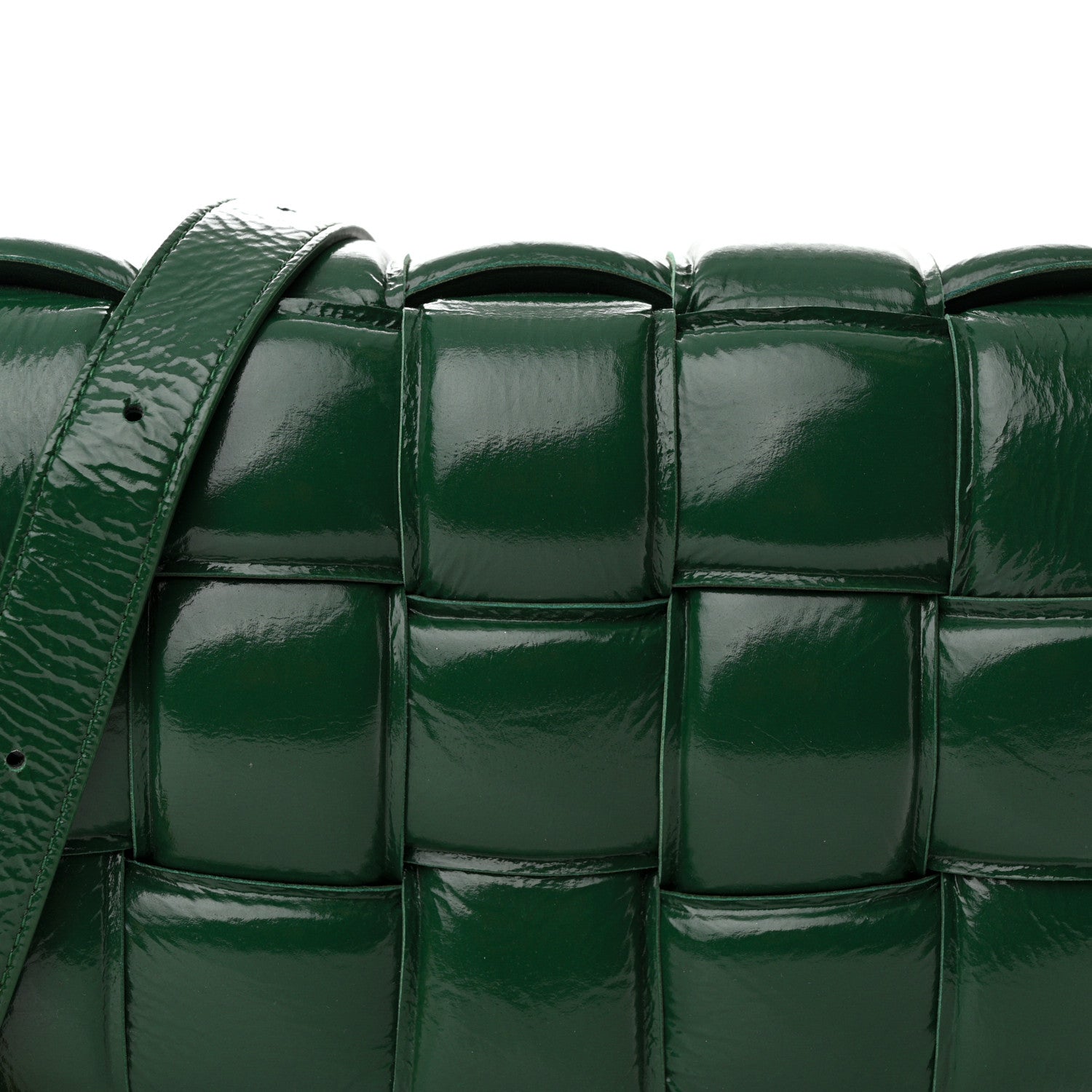 Bottega Veneta Textured Deerskin Maxi Intrecciato Padded Cassette Crossbody Bag Raintree 8 of 10