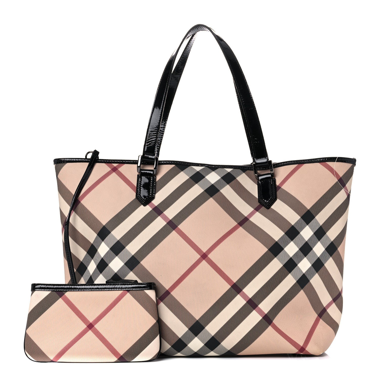 Burberry Supernova Check Small Nickie Tote Black 1 of 22
