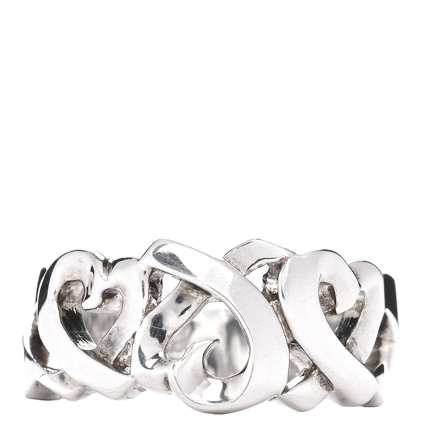 Tiffany Sterling Silver Paloma Picasso Loving Hearts Ring 49 5 1 of 5