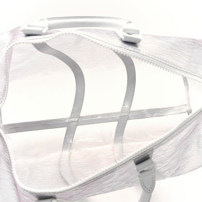 Louis Vuitton PVC Epi Embossed Wavy Keepall Bandouliere 50 White 4 of 11